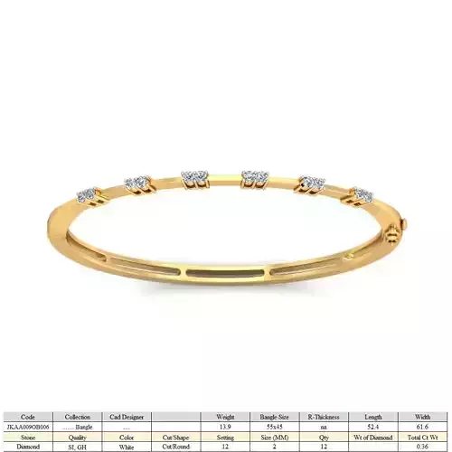 Gold Thin Ring With Diamonds 3