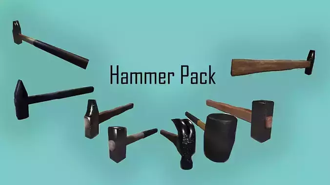 Low-poly hammer pack