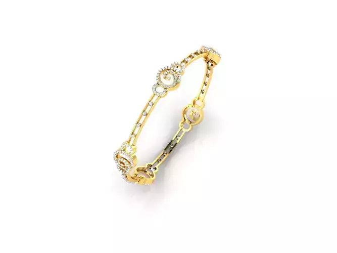 Gold Luxurious Ring With Diamonds