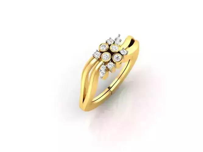 Gold Engagement Ring With Diamonds 60