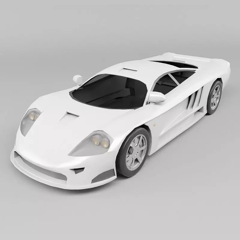 Concept car Low-poly 3D model