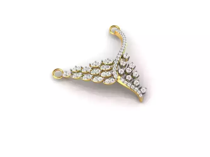 Gold Necklace With Diamonds 65