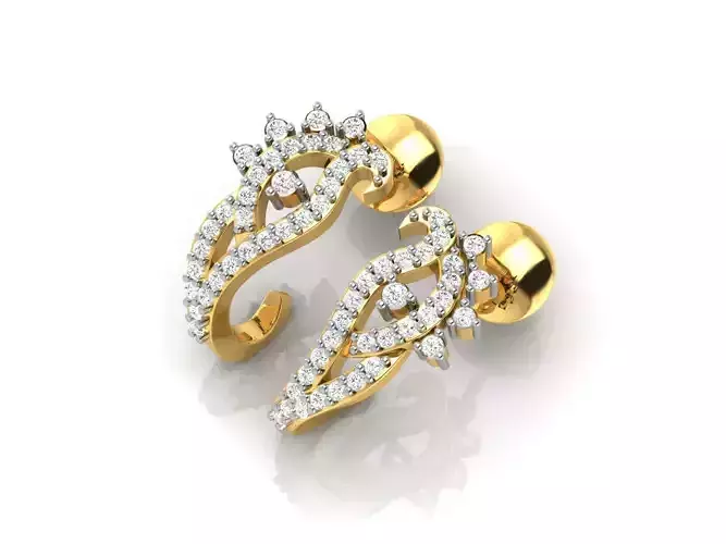 Gold Earrings With Diamonds 11