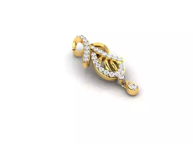 Gold Pendant With Diamonds 4