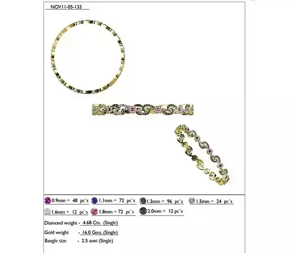 Gold Ring With Multicolor Gemstones 3