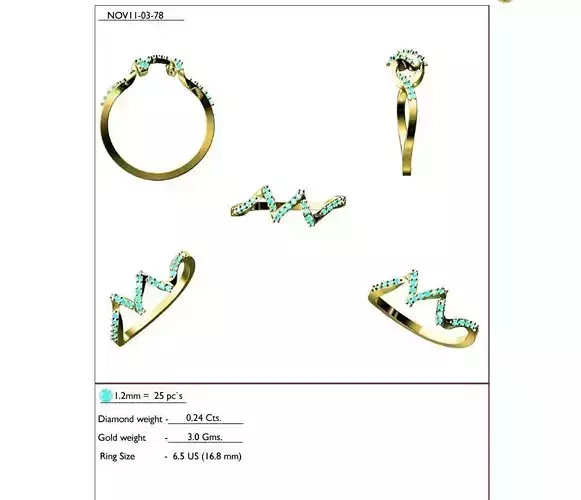 Spiral Gold Ring With Gemstones