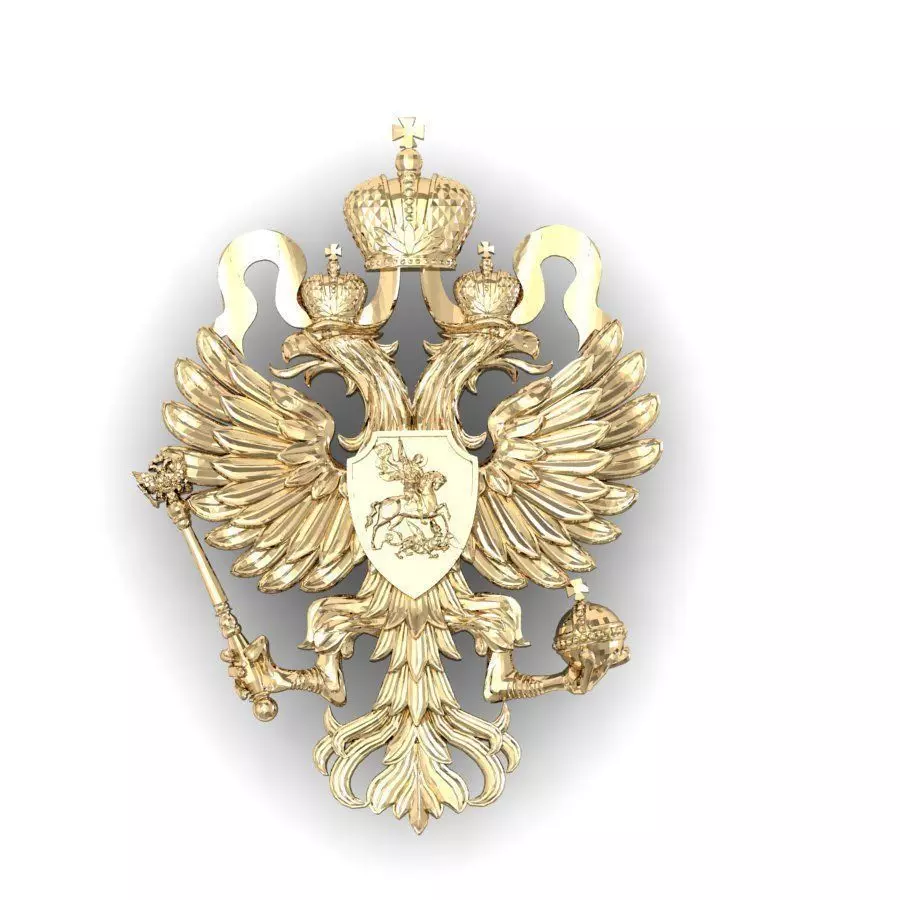 coat of arms of the Russian Empire of the 19th Century 3D print model_0
