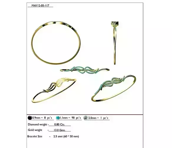 Swirled Thin Gold Ring With Gemstones