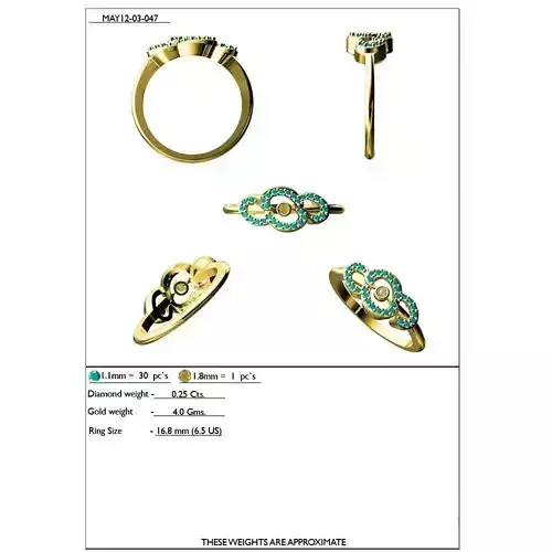 Gold Ring With Gemstones 1