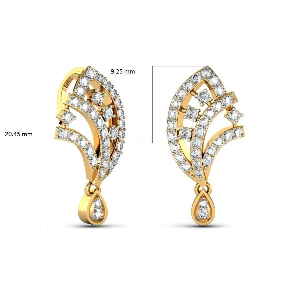 Gold Pendant With Diamonds 7 3D print model_3