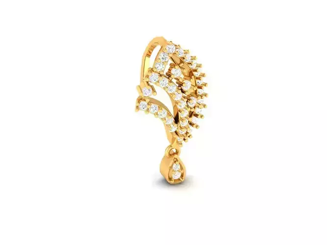 Gold Pendant With Diamonds 7 3D print model