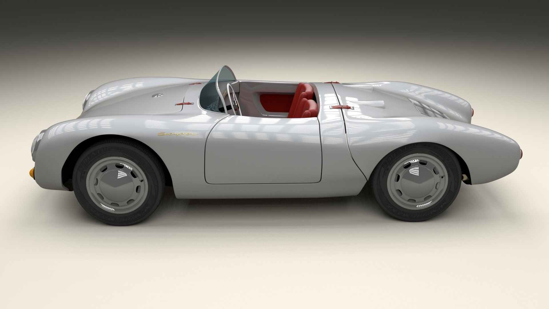 Porsche 550 Spyder 3D model_8