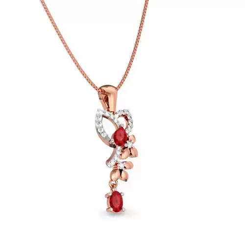 Rose Gold Pendant With Diamonds 4
