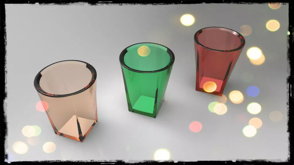 Twisted Colourful Glass Free 3D model
