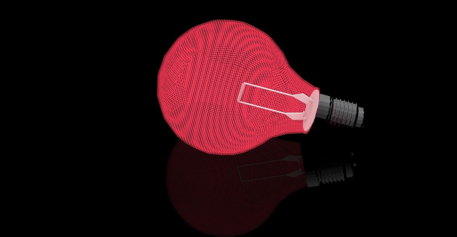 100 Watt Bulb Free 3D model_5