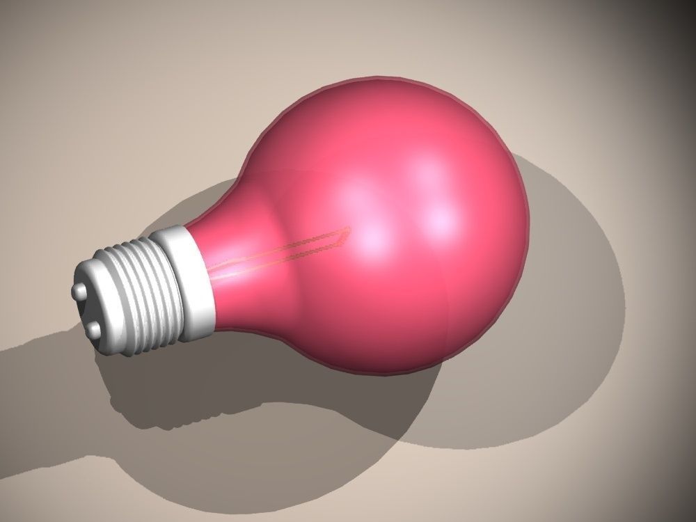 100 Watt Bulb Free 3D model_1