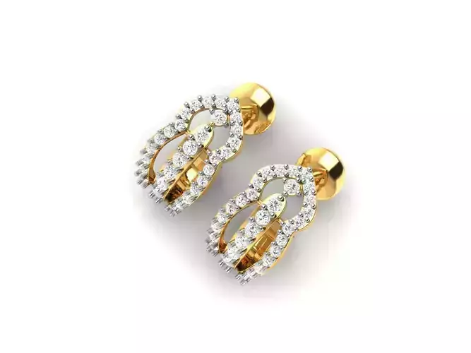 Gold Earrings With Diamonds 17