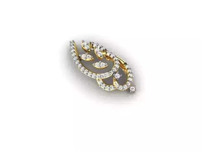 Gold Pendant With Diamonds 12