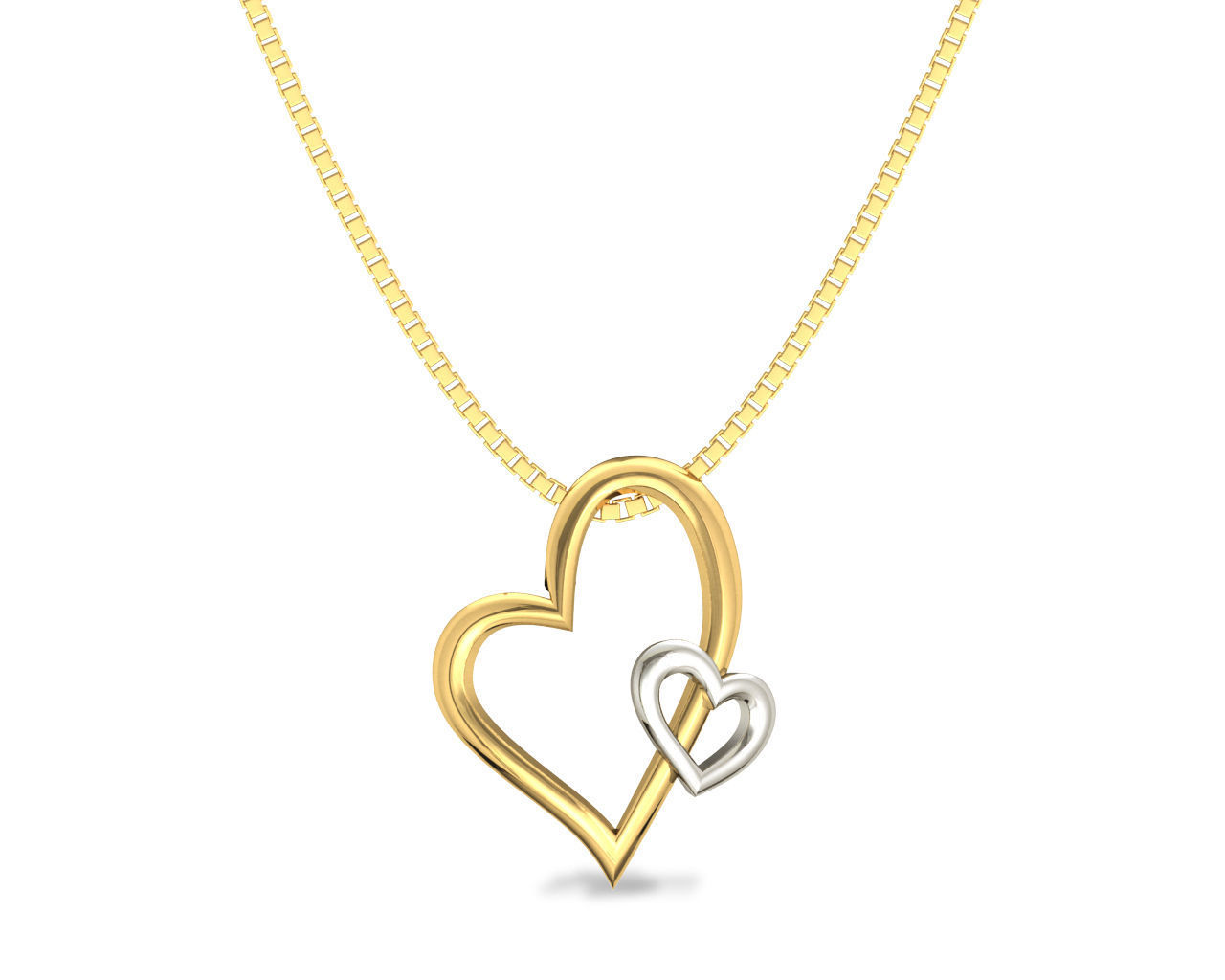 Heart Shaped Rose Gold Pendant 3D print model_8