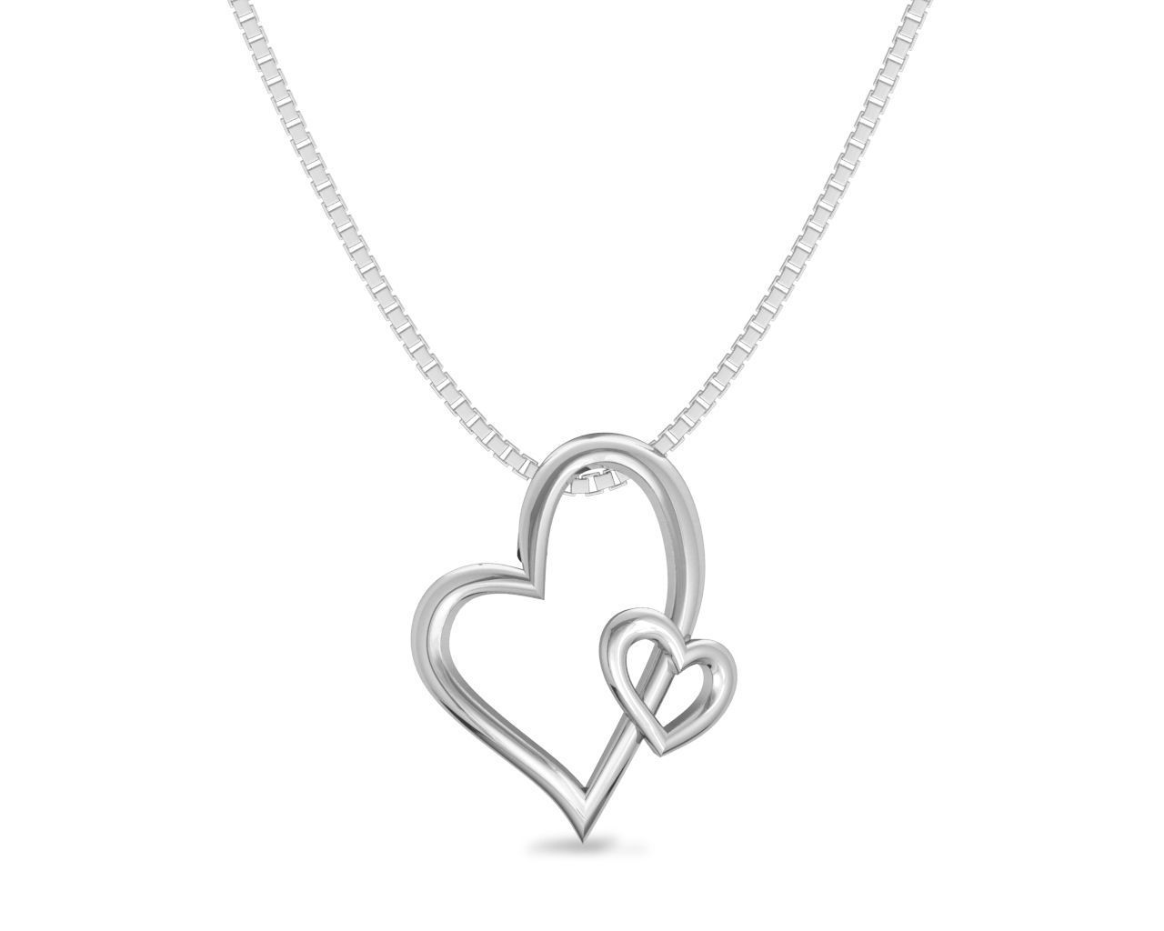 Heart Shaped Rose Gold Pendant 3D print model_7