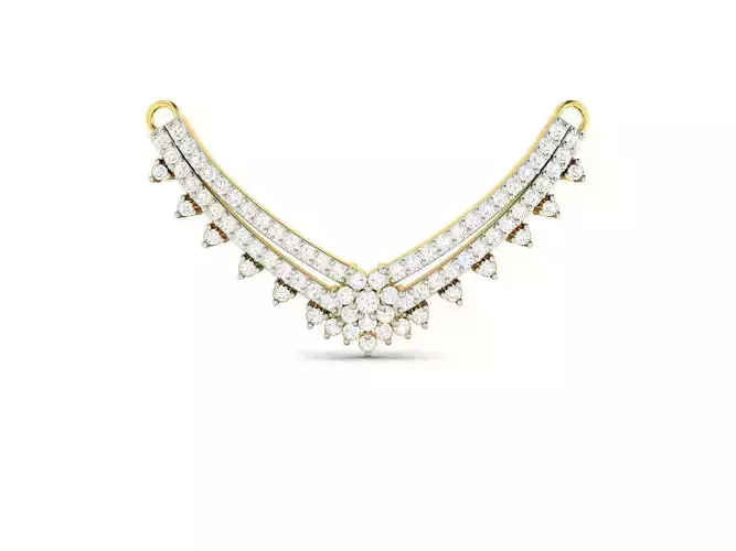 Gold Necklace With Diamonds 70