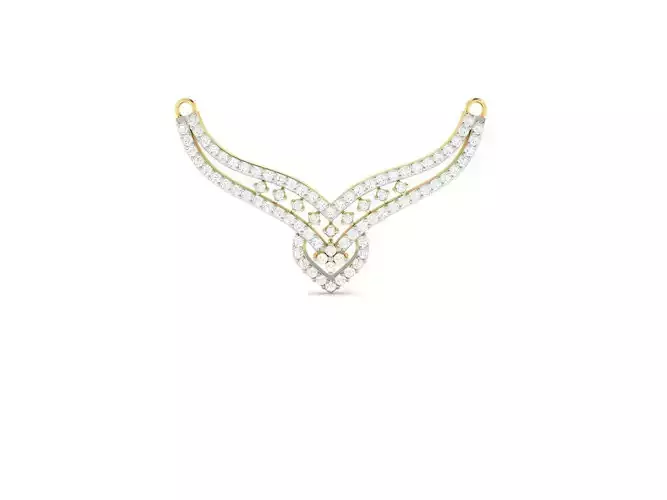 Gold Necklace With Diamonds 73