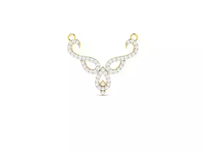 Gold Necklace With Diamonds 74