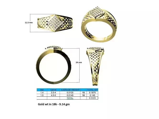 Gold Ring With Diamonds 13