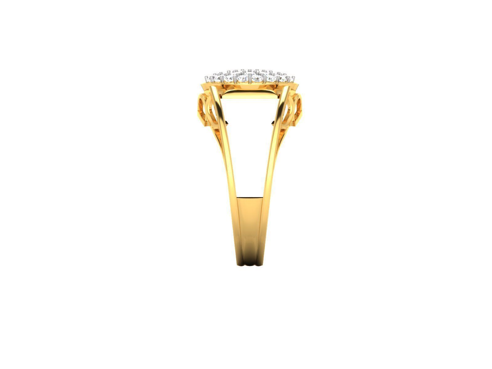 Round Gold Ring With Diamonds 3 3D print model_2