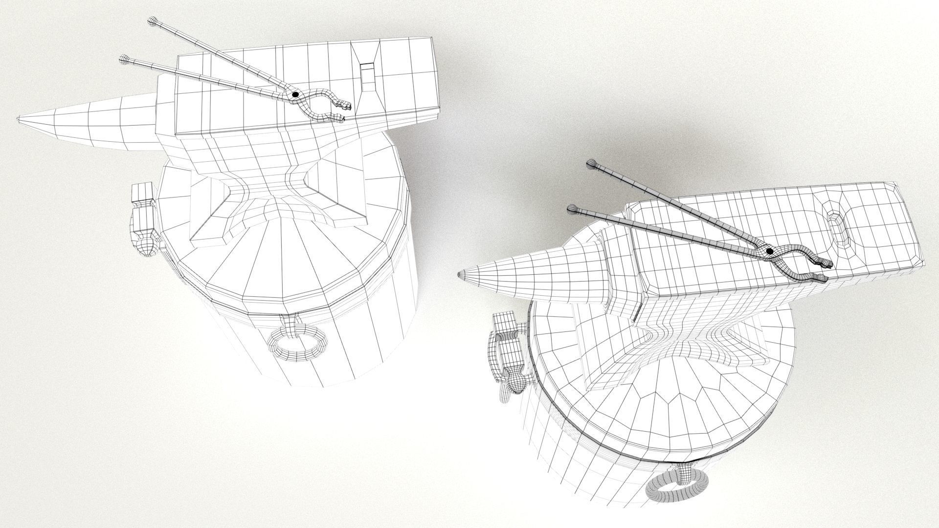 Blacksmith Set Low-poly 3D model_11