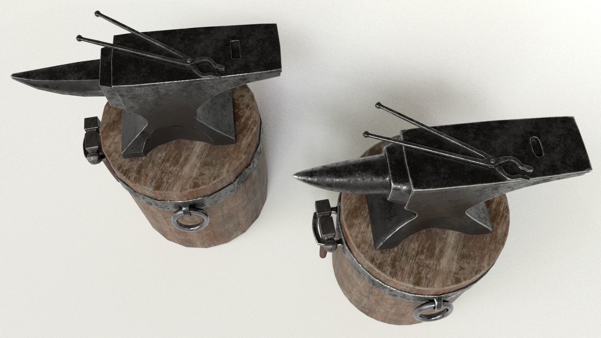 Blacksmith Set Low-poly 3D model_10
