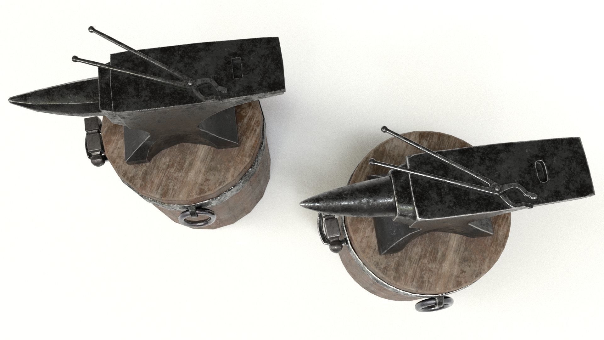 Blacksmith Set Low-poly 3D model_12