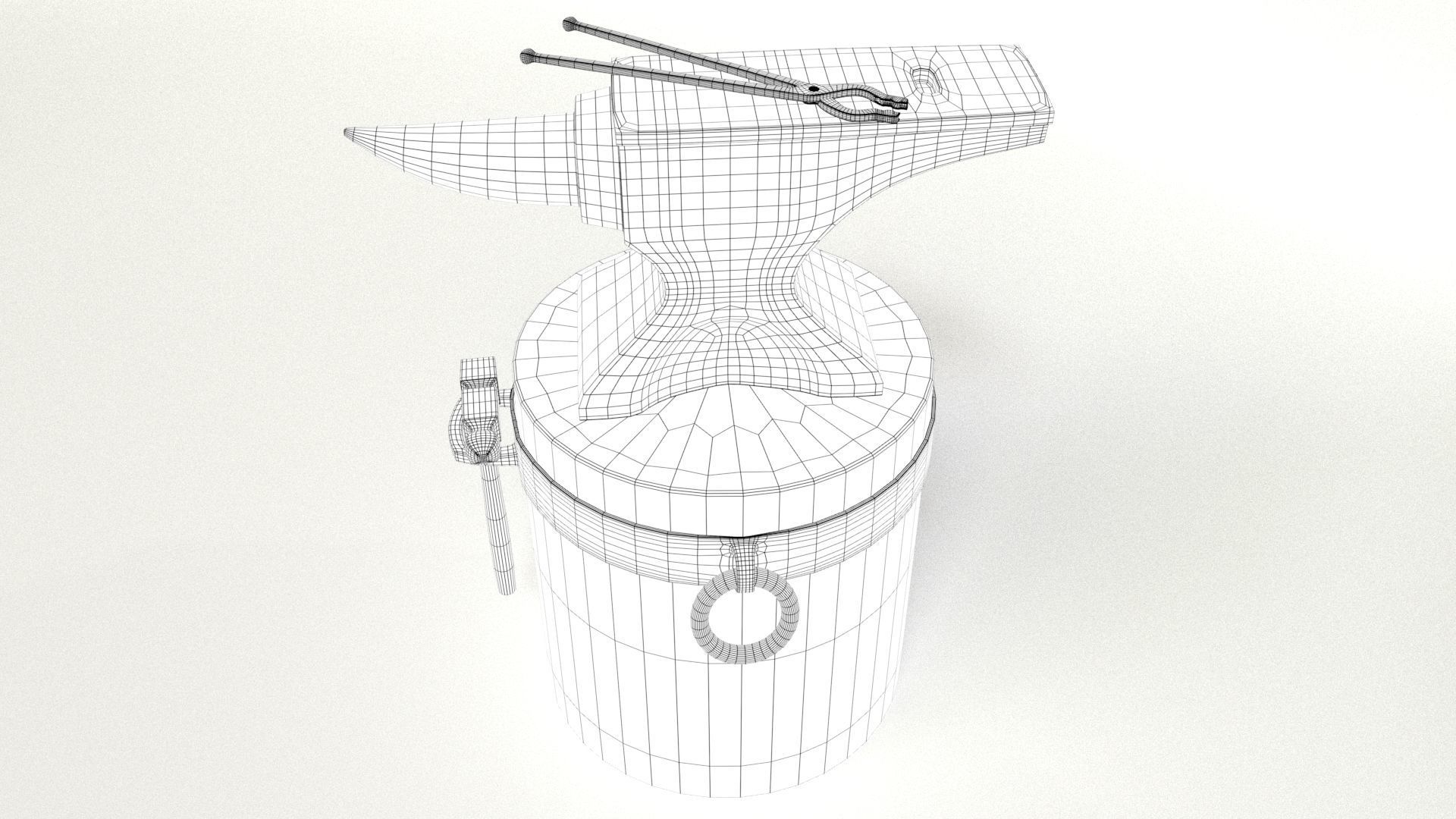 Blacksmith Set Low-poly 3D model_21