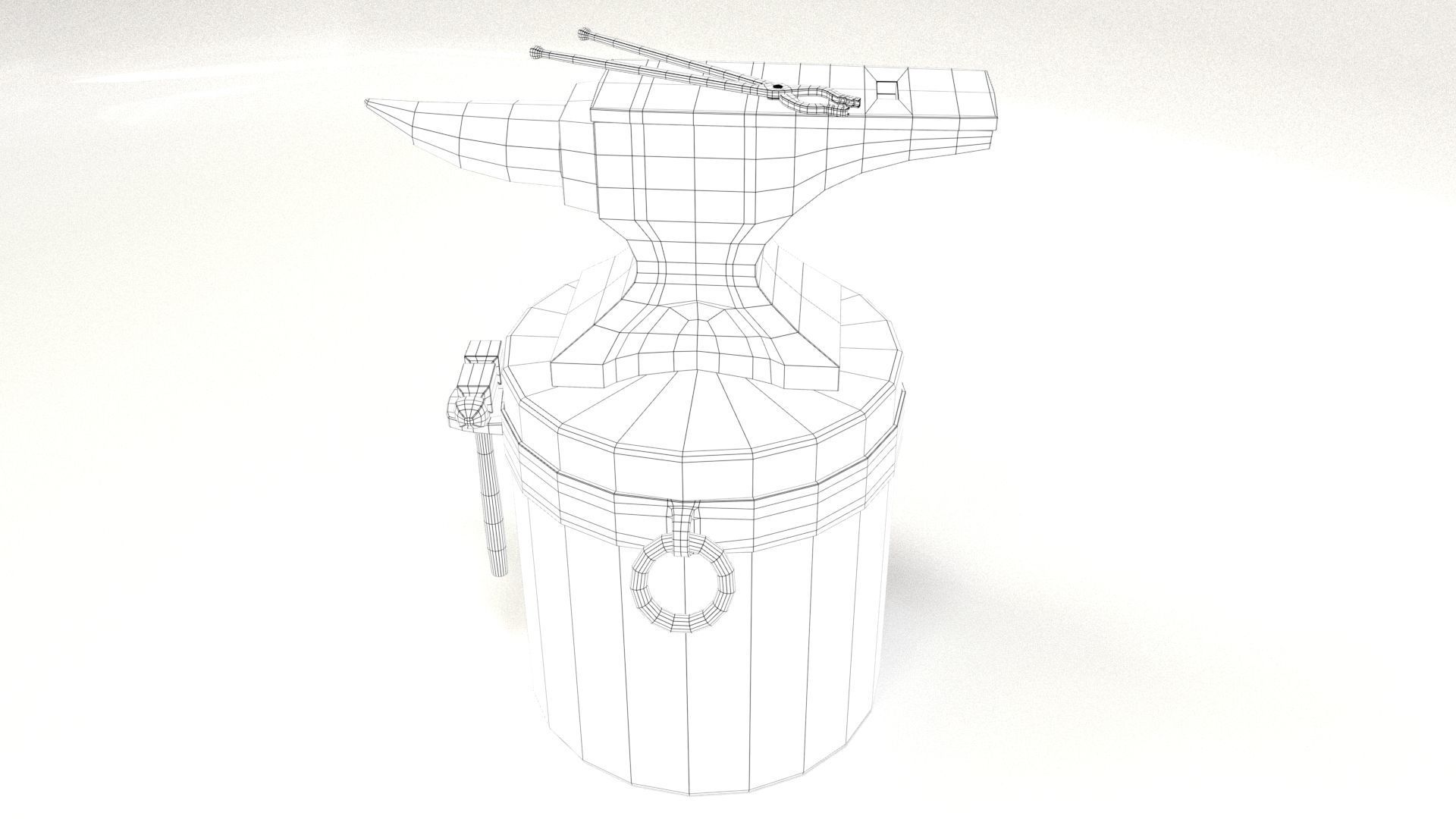 Blacksmith Set Low-poly 3D model_44