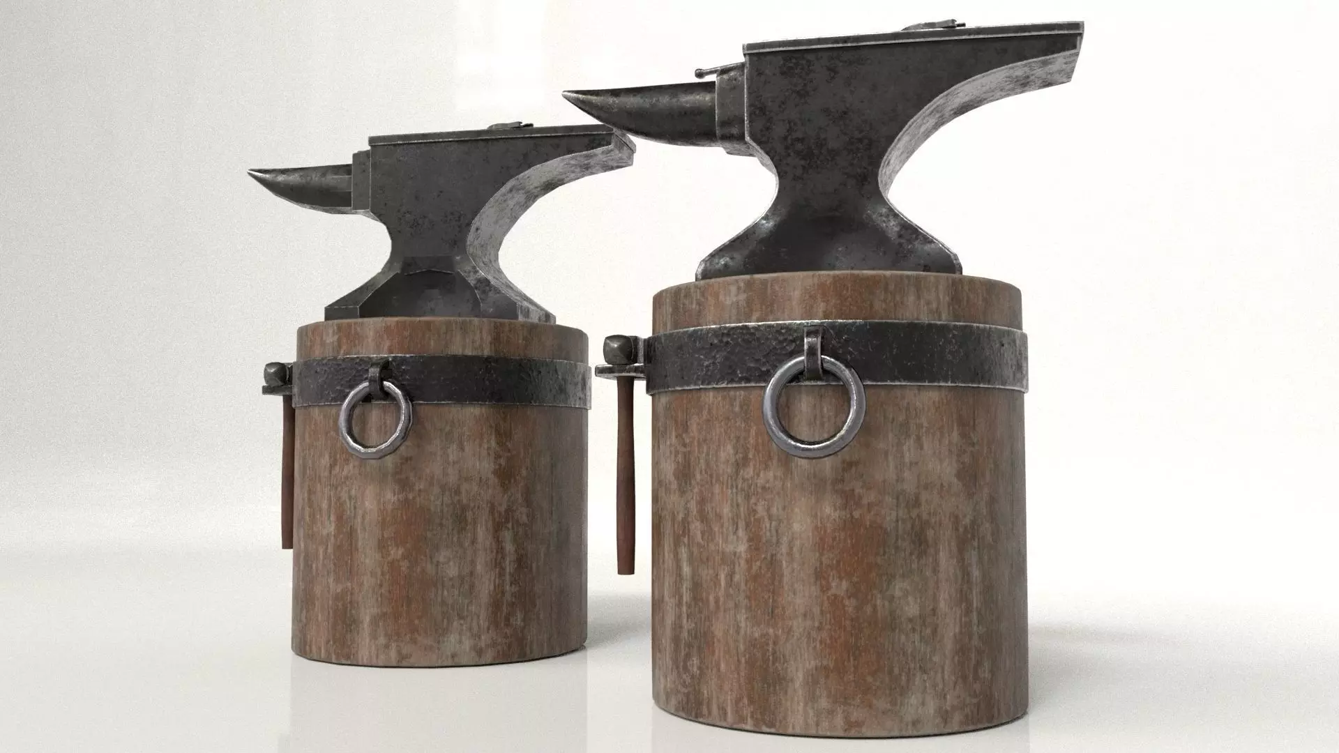 Blacksmith Set Low-poly 3D model_0