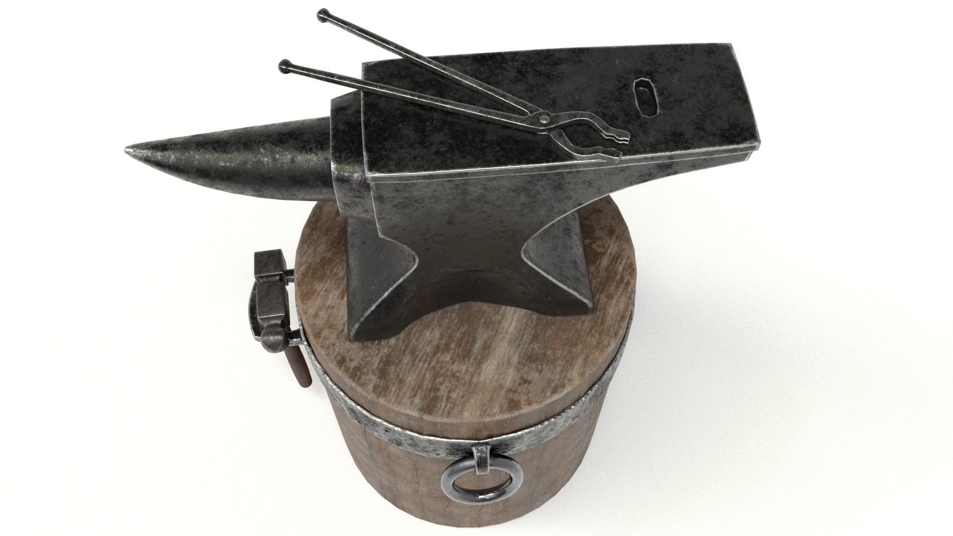 Blacksmith Set Low-poly 3D model_22