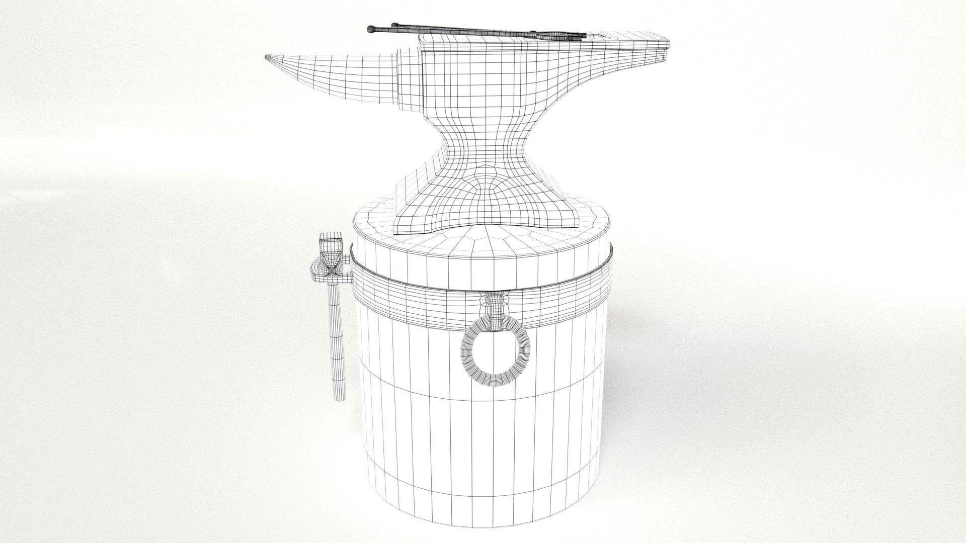 Blacksmith Set Low-poly 3D model_19