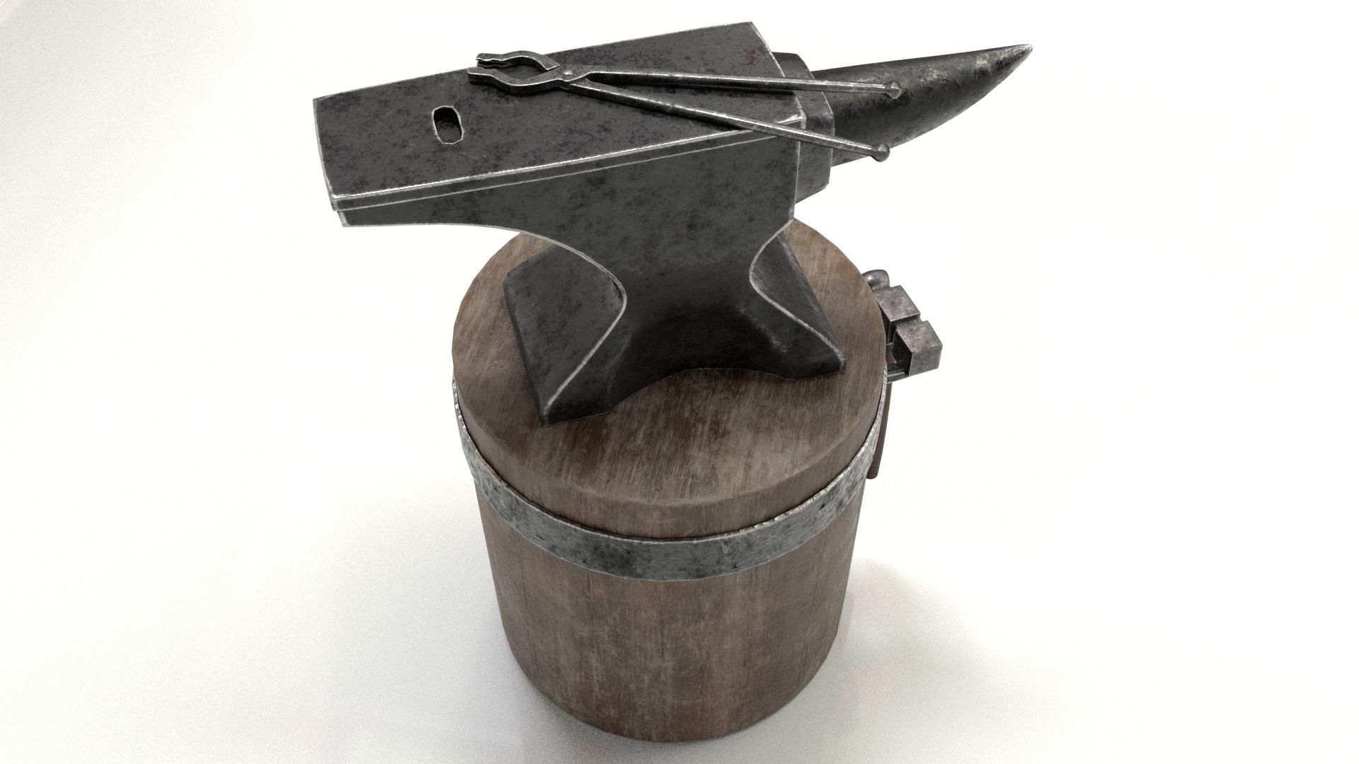 Blacksmith Set Low-poly 3D model_40