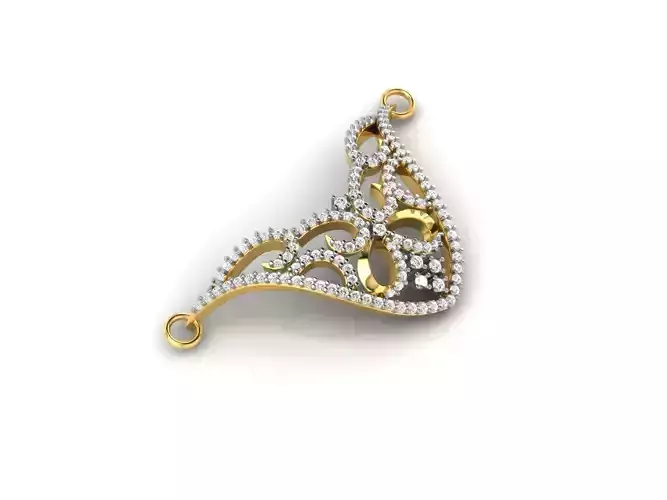 Gold Necklace With Diamonds 77