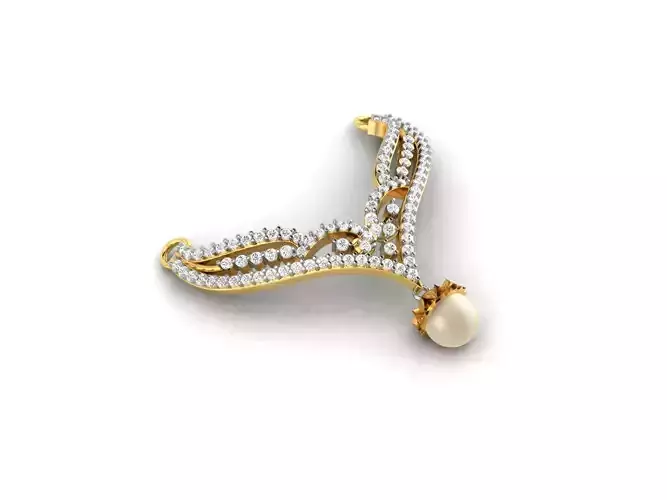 Gold Necklace With Pearl 1