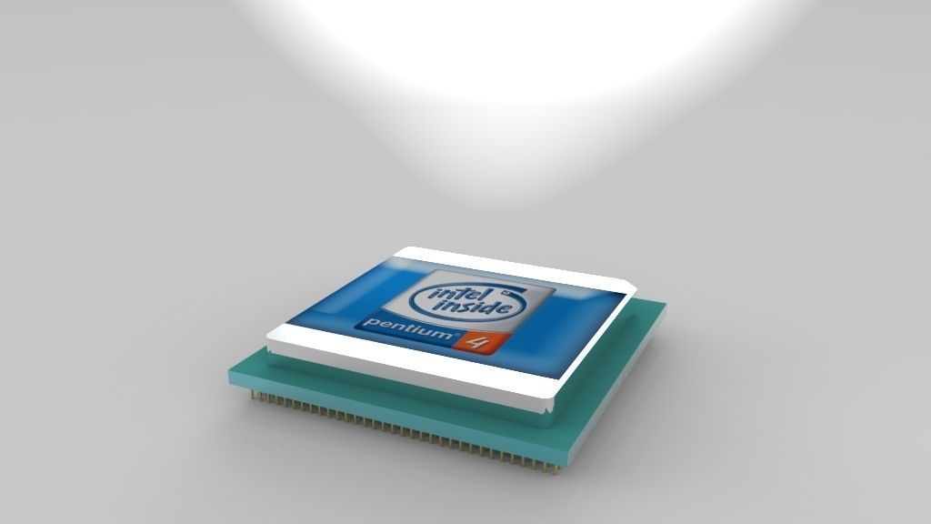 Microprocessor in older Pin model Free 3D model_5