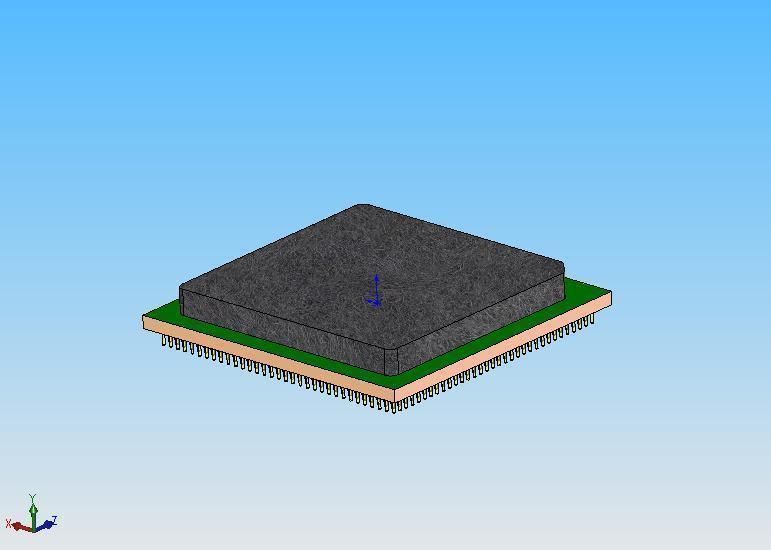 Microprocessor in older Pin model Free 3D model_2