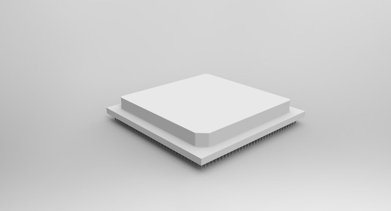 Microprocessor in older Pin model Free 3D model_3