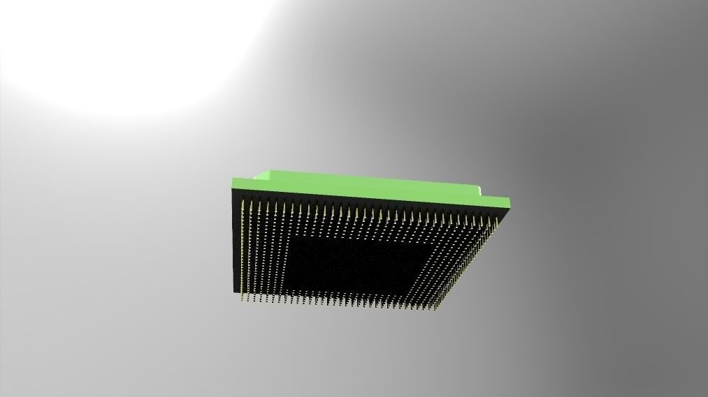 Microprocessor in older Pin model Free 3D model_6