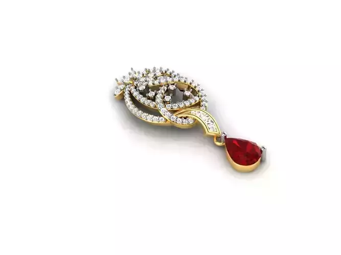 Gold Pendant With Ruby 2