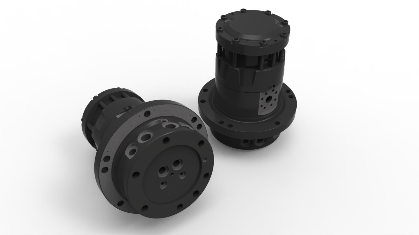 rotator hydraulic gearbox Free 3D model_1