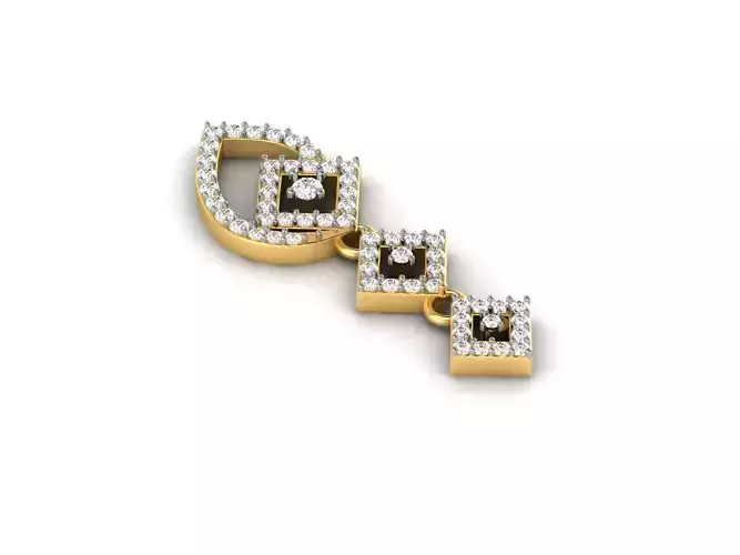 Gold Pendant With Diamonds 14