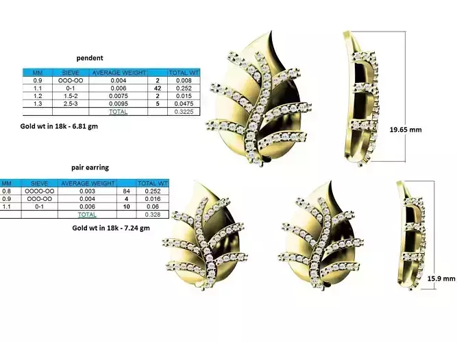 Gold Pendant With Diamonds 15