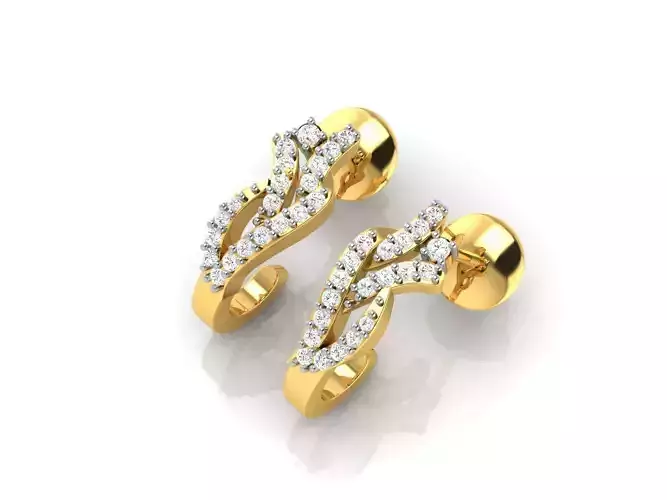 Gold Earrings With Diamonds 21