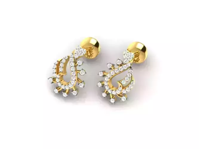Gold Earrings With Diamonds 27